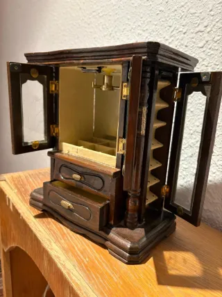 Joyero antiguo madera oscura