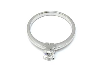 anillo oro 18k con piedra con diamante
