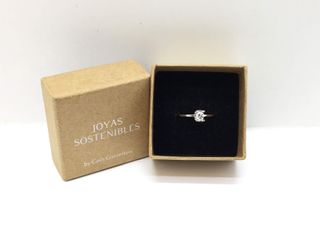 anillo oro 18k con piedra con diamante