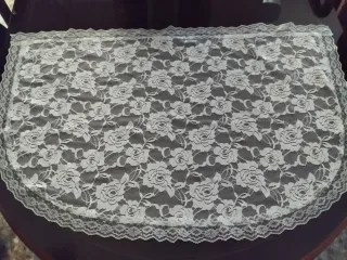 Mantilla Fallera Blanca Encaje