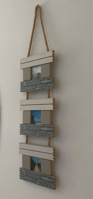 Marco de fotos de madera para pared.