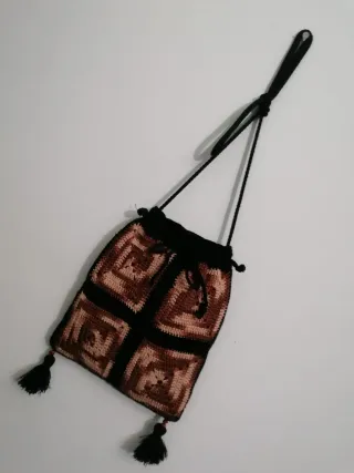 Bolso ganchillo forrado