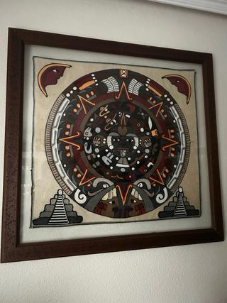 Cuadro Calendario Azteca Tela