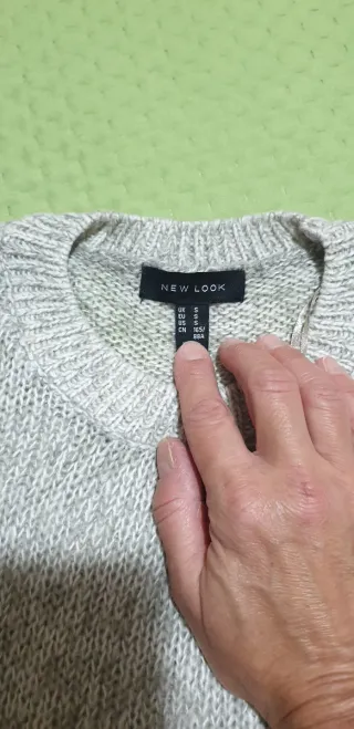 Maglione girocollo grigio