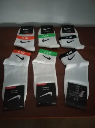 Calcetines Nike Air.6 pares talla 36-41. Tobillero