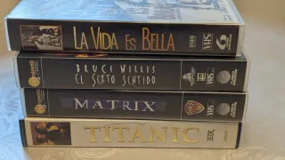 Películas VHS: La Vida Es Bella, Matrix, Titanic..