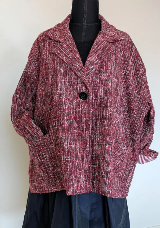 Giacca Amelie melange rosso tg unica