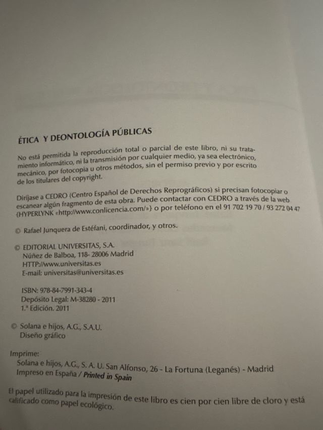 Ética y deontología públicas