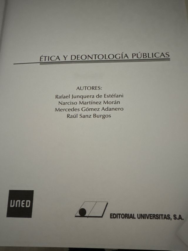 Ética y deontología públicas