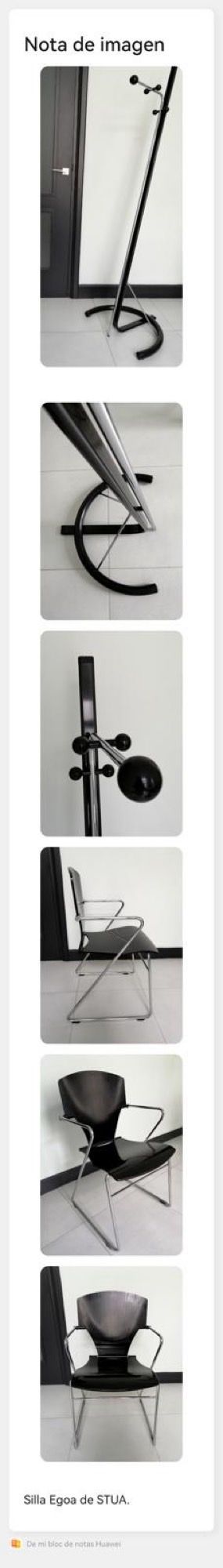 Lote Perchero Diseño Italiano + Silla Stua