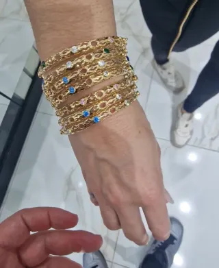 Pulseras Oro 18kt con Circonitas