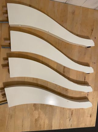 Mesa redonda extensible madera blanca
