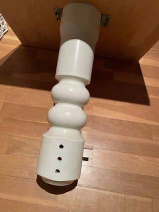 Mesa redonda extensible madera blanca

