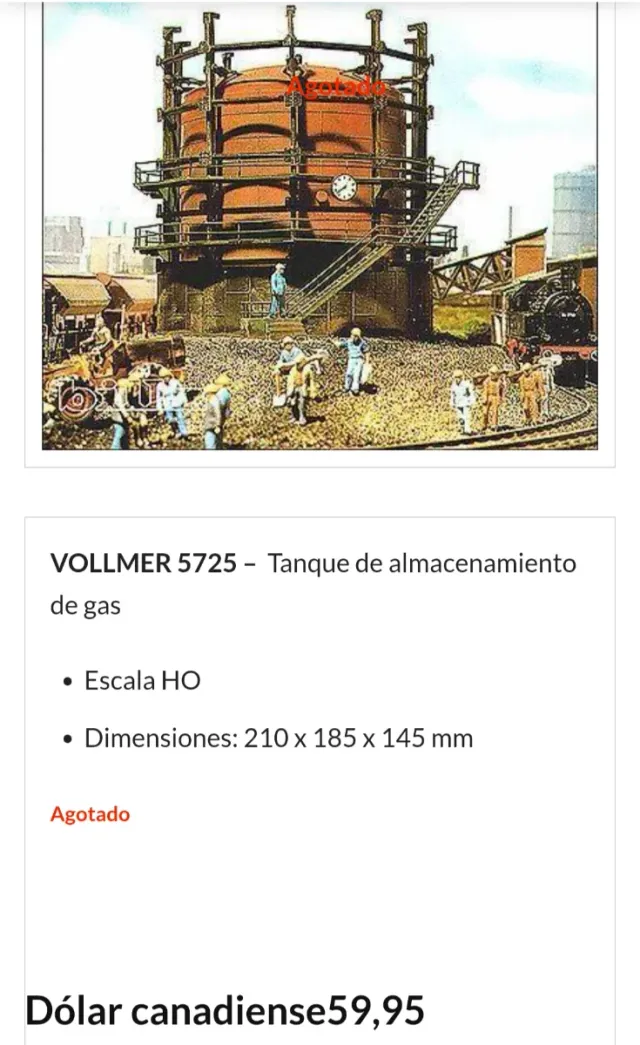 Decoracion depósito gas H0 wollmer 5725/1