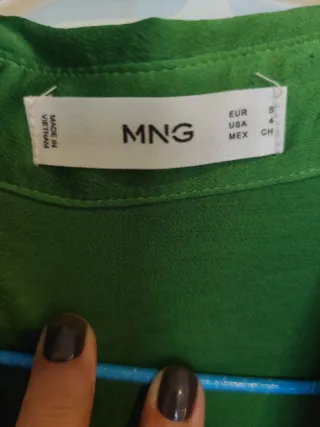Camisa Mango Verde Talla S