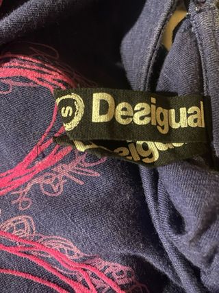 Camiseta Desigual manga larga azul y rosa