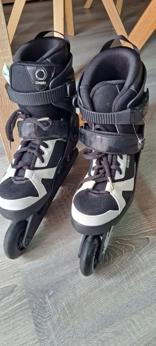 Patines en línea Oxelo negros y balncos y negros