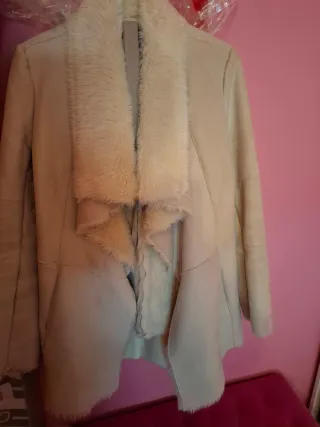 Chaquetón Zara Beige Talla S