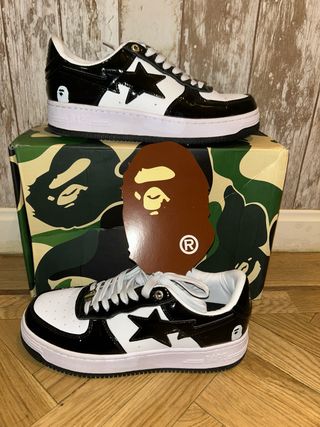 BAPE Zapatillas Negras y Blancas