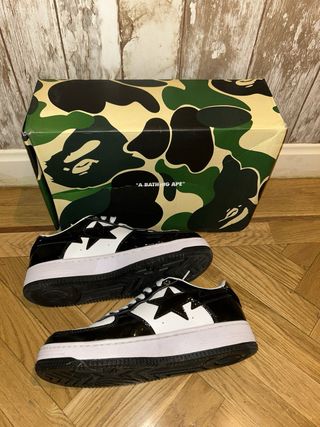 BAPE Zapatillas Negras y Blancas