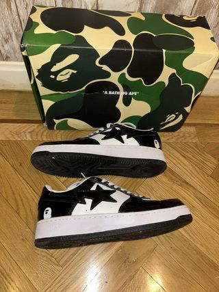 BAPE Zapatillas Negras y Blancas