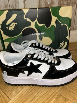 BAPE Zapatillas Negras y Blancas