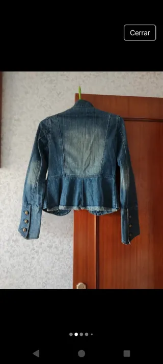 Chaqueta vaquera militar con botones ,
