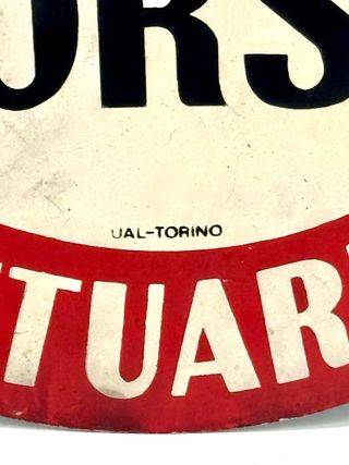 Insegna vintage Lavori in corso UAL Torino Ø30cm