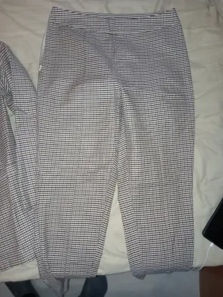Blazer cuadros gris y blanco