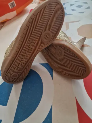Zapatillas Dr Franklin Beige y Dorado Mujer