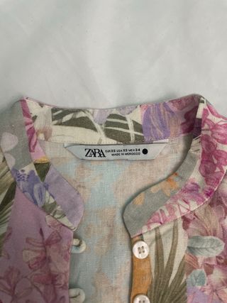 Vestido Zara Multicolor Estampado Floral Talla XS