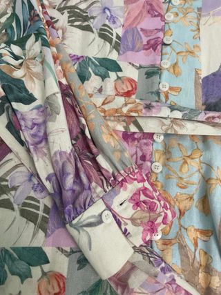 Vestido Zara Multicolor Estampado Floral Talla XS