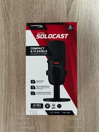 Micrófono HyperX SoloCast USB - Gaming y Streaming
