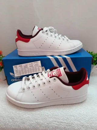 Zapatillas Adidas Stan Smith Blancas y Rojas