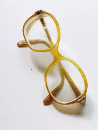 Gafas Pasta Años 30 Marrones y Amarillas