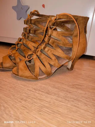 Zapatos baile latino tacón tiras 39 nuevos