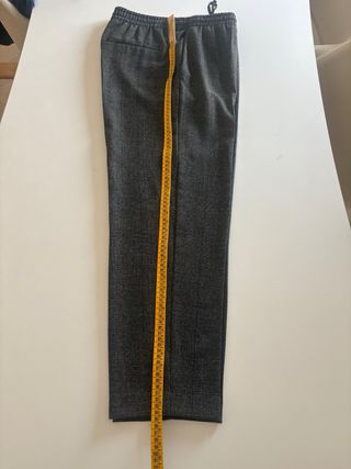 Pantaloni Mango Principe di Galles Grigio Tg L