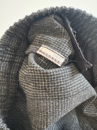 Pantaloni Mango Principe di Galles Grigio Tg L