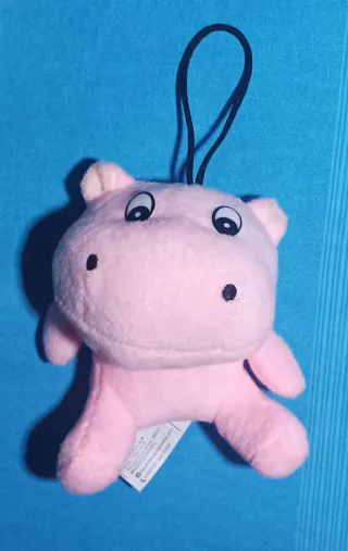 Peluche colgante Hipopótamo Rosa