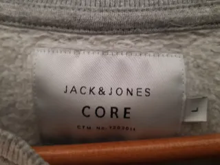 Sudadera Jack & Jones gris con estampado 90