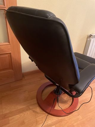 Sillón masaje piel negro
