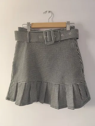 Minifalda Bichi cuadros blanco y negro