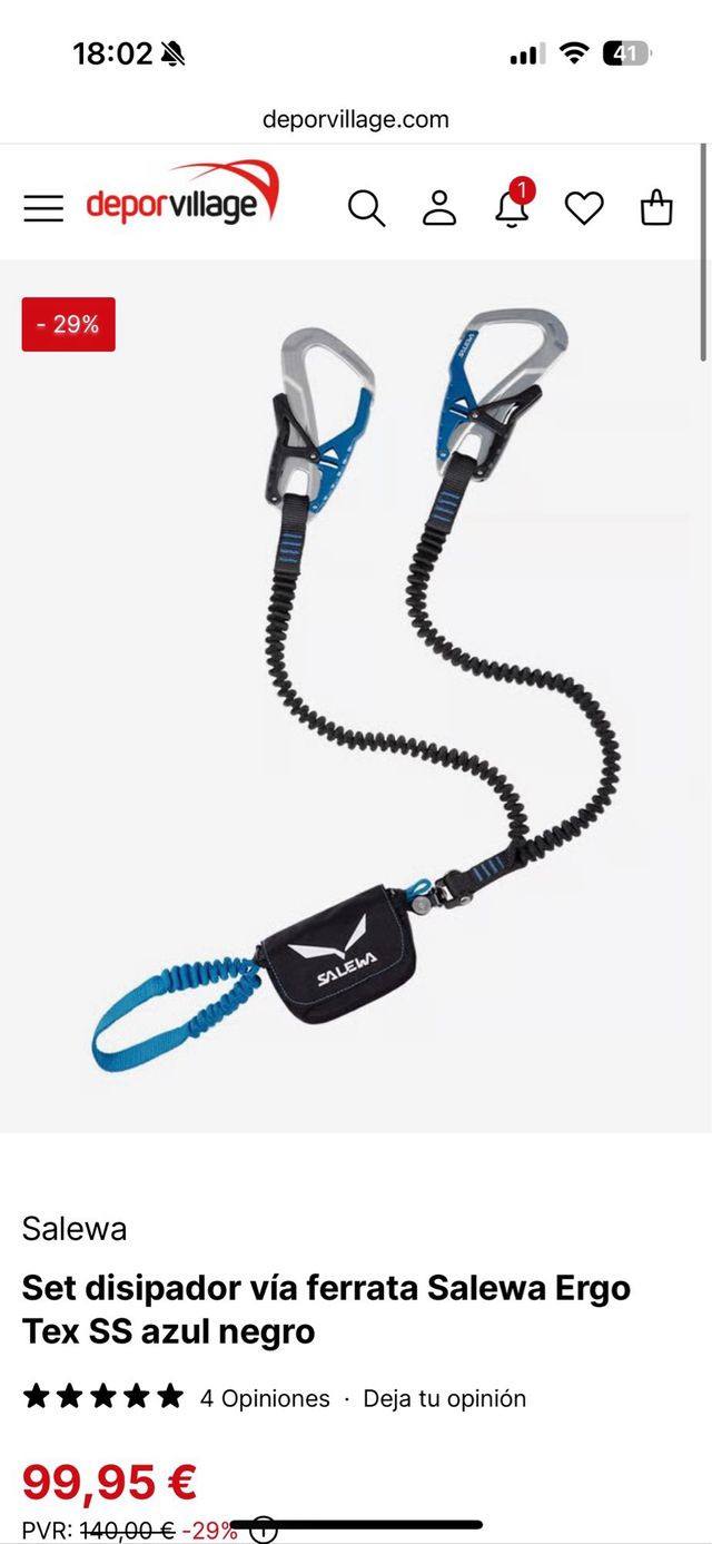 Via Ferrata Salewa con moschettone