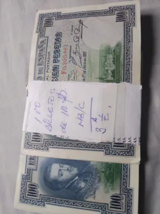 100 Billetes 100 Pesetas 1925 España