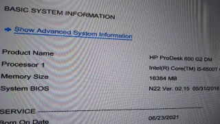 HP ProDesk 600 G2 16GB RAM (Sin Disco)