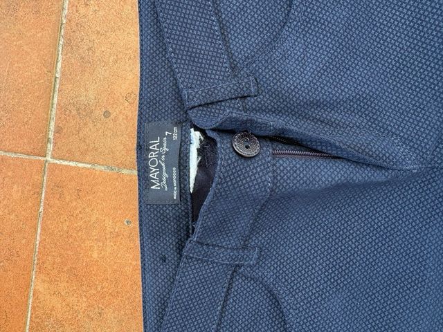 Pantalón niño Mayoral azul estampado