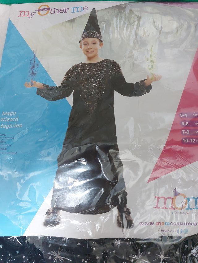 Disfraz Mago Niño Talla 3-4 Años