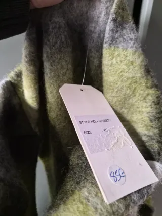 Capa chaleco cuadros verde y gris