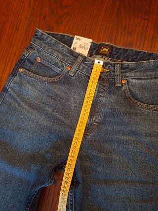 jeans donna Lee rider slim straight tg 29/35 blu 