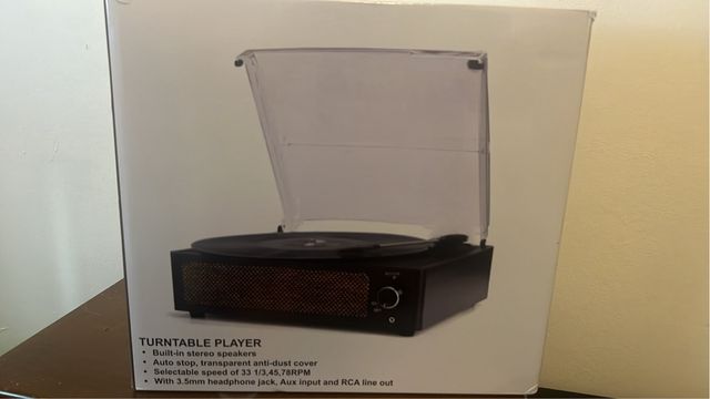 Tocadiscos Negro/Marrón